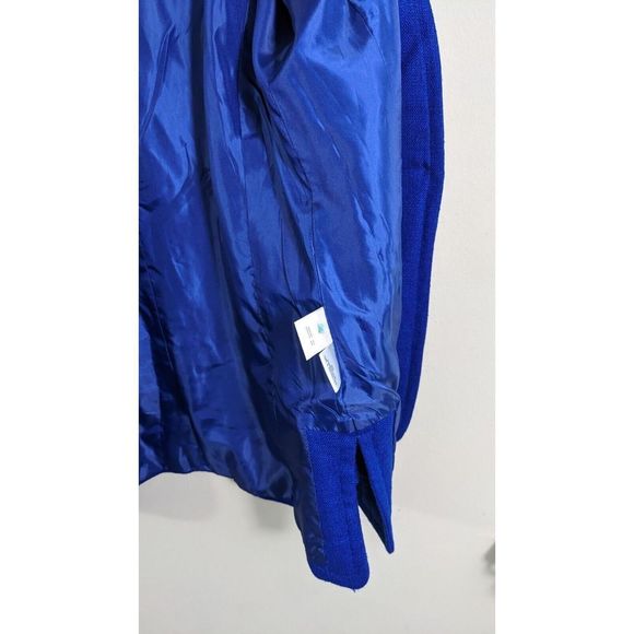 Blue Blazer Size 10 Vintage Rayon Single Button Blazer Liz Claiborne - Picture 8 of 12
